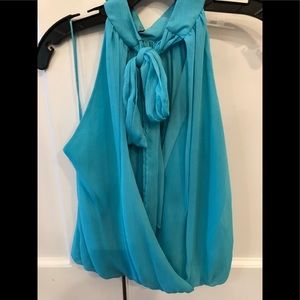 Alice and olivia Maris halter tie neck back